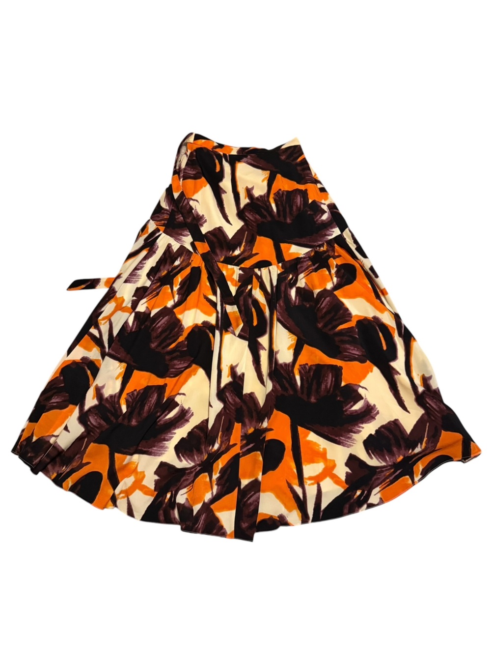 Anthropoligie Hutch Purple & Orange Motif Wrap Maxi Skirt Size XS - Picture 9 of 10